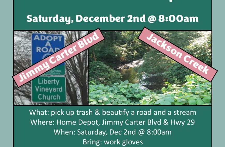 Adopt-a-road & Rivers Alive cleanup (Saturday, Dec 2nd @ 8:00am)