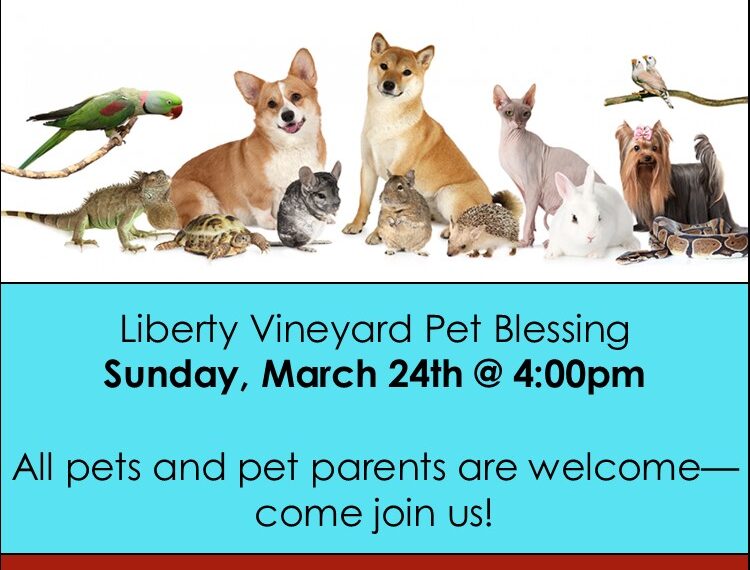 Pet Blessing (Sunday, Mar 24th @ 4:00pm)