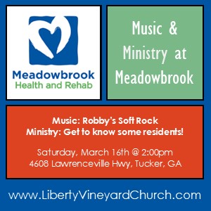 Music & Ministry at Meadowbrook (Saturday, Mar 16th @ 2:00pm)
