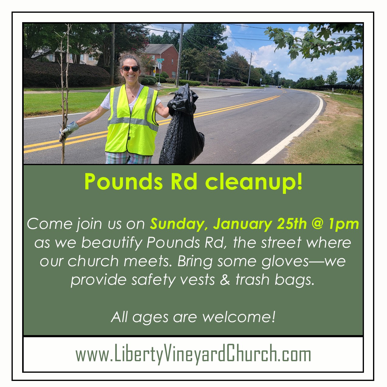 Pounds Rd cleanup (Sunday, Jan 25th @ 1:00pm)