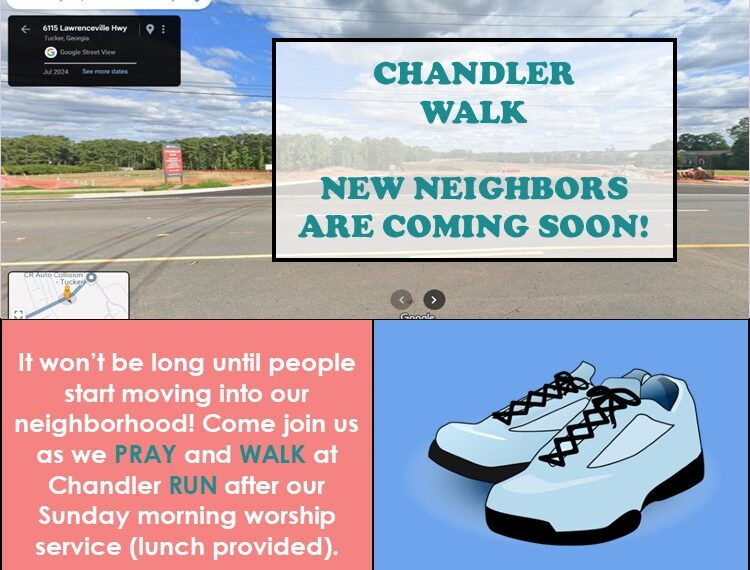 PRAY & WALK at Chandler RUN (Sunday, Mar 8th @ 12:30-1:30pm)