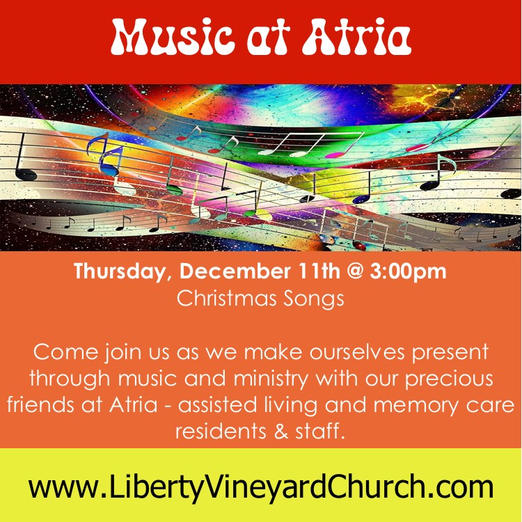 Music at Atria (Thursday, Dec 11th @ 3:00pm)