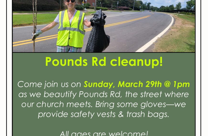 Pounds Rd cleanup (Sunday, Mar 29th @ 1:00pm)