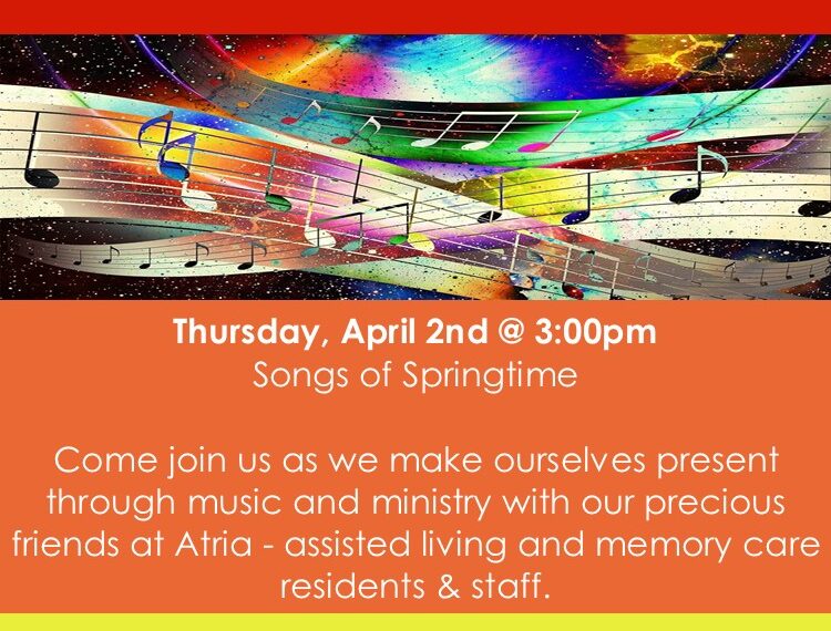 Music at Atria (Thursday, Apr 2nd @ 3:00pm)